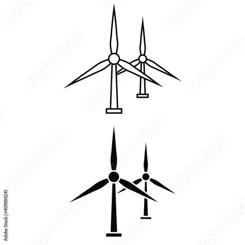 Renewable energy vector icon set. green energy illustration sign collection. recycle symbol.