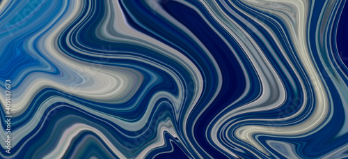 Marbled blue and white abstract background. Liquid marble pattern. The element of water.