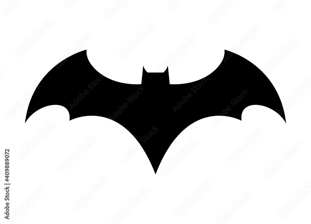 Vector logo concept icon. Bat man dark knight superhero cartoon abstract  icon Stock Vector | Adobe Stock