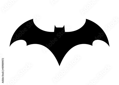 Vector logo concept icon. Bat man dark knight superhero cartoon abstract icon
