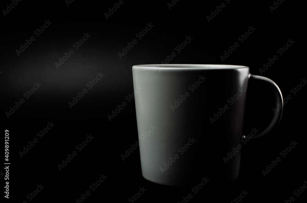 Coffee mug cup with light and shadow modern style on single position and presentation black background, empty tea cup isolated wallpaper. Coffee mug cup with light and shadow modern style on single position and presentation black background, empty tea cup isolated wallpaper.