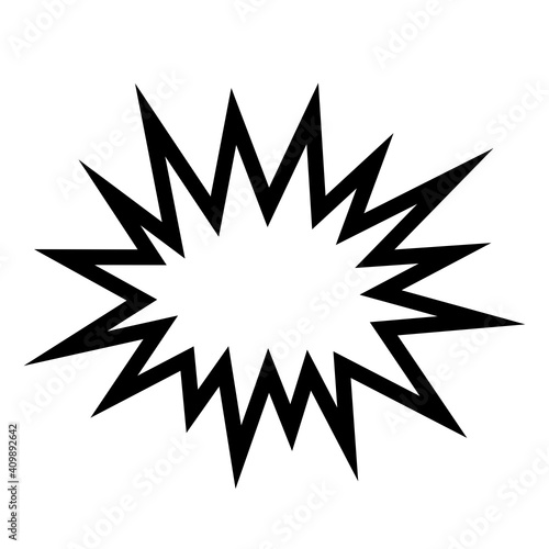 simple cartoon explosion vector