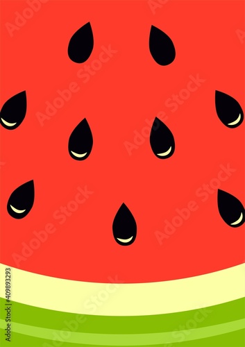 National Watermelon Day. Vector banner with summer fruits and design elements.