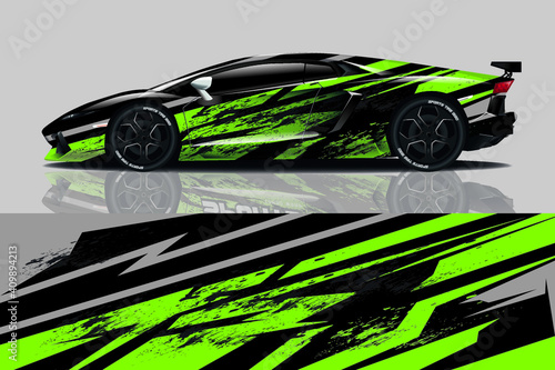 car decal wrap design vector