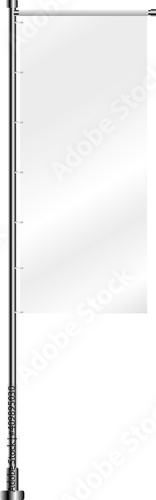 Blank beachflag, advertising banner, isolated on white,free copy space, fictional artwork, vector photo