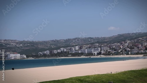 Wonderful view of beach of Tangier in summer 