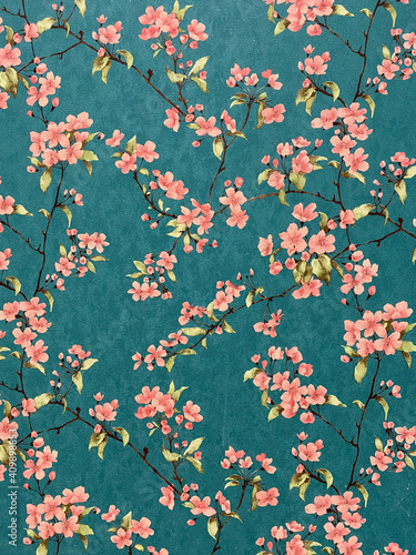 Wallpaper flowers patterns and sakura color