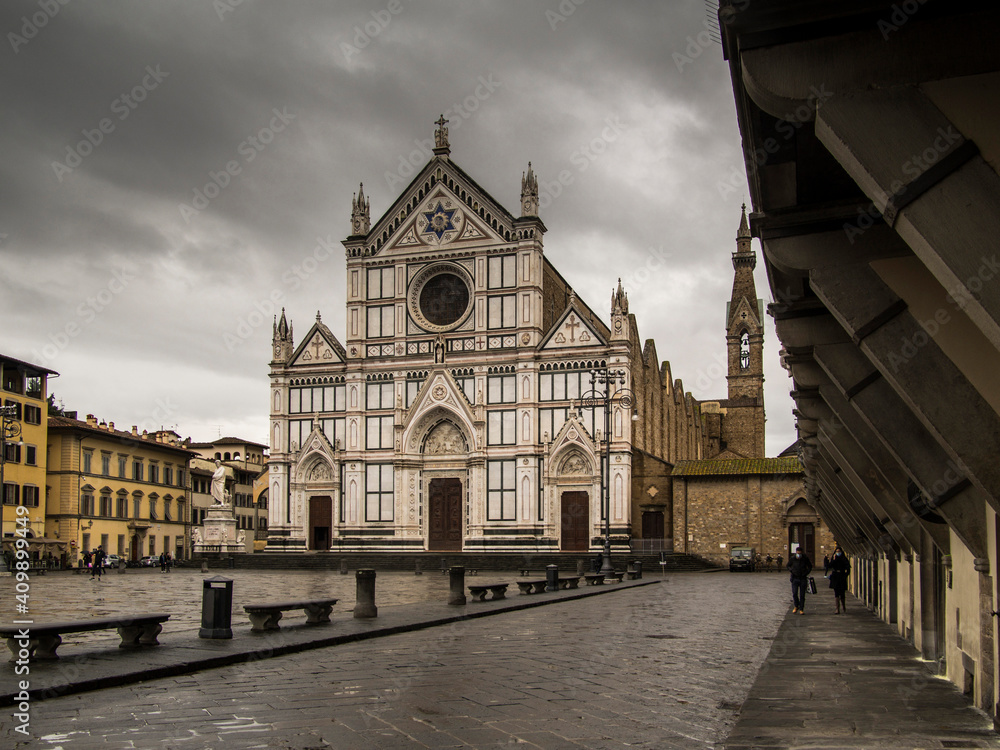 Italia, Tosana, Firenze, la basilica di Santa Croce.
