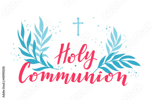 First holy communion greeting card.