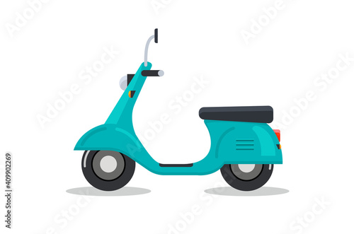 Delivery motorbike logo icon. Scooter bike vector icon