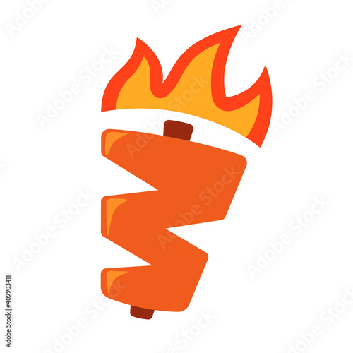 Kebab, grilling meat, shawarma logo