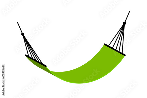 Beach hammock vector icon. Hammock isolated travel design illustration