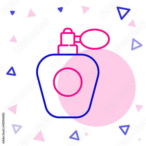 Line Perfume icon isolated on white background. Colorful outline concept. Vector Illustration.