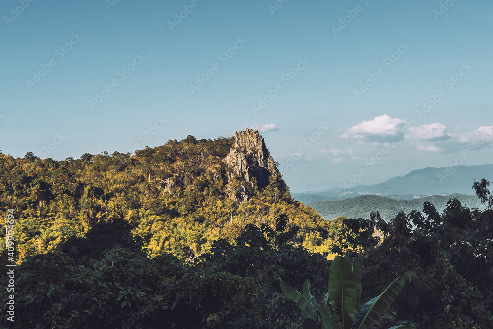 Fototapeta premium sunset in the mountains