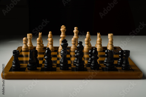 chess pieces on the board