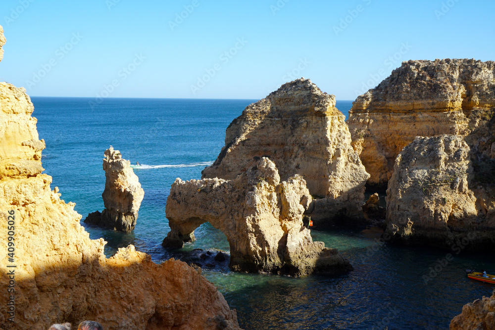 Ponta da Piedade, a very picturesque coastal stretch in Lagos in the Algarve