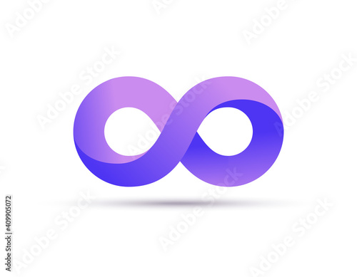 Infinity logo symbol loop icon, infinite 8 mobius cycle
