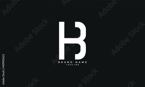hb, bh, kb, Abstract initial monogram letter alphabet logo design