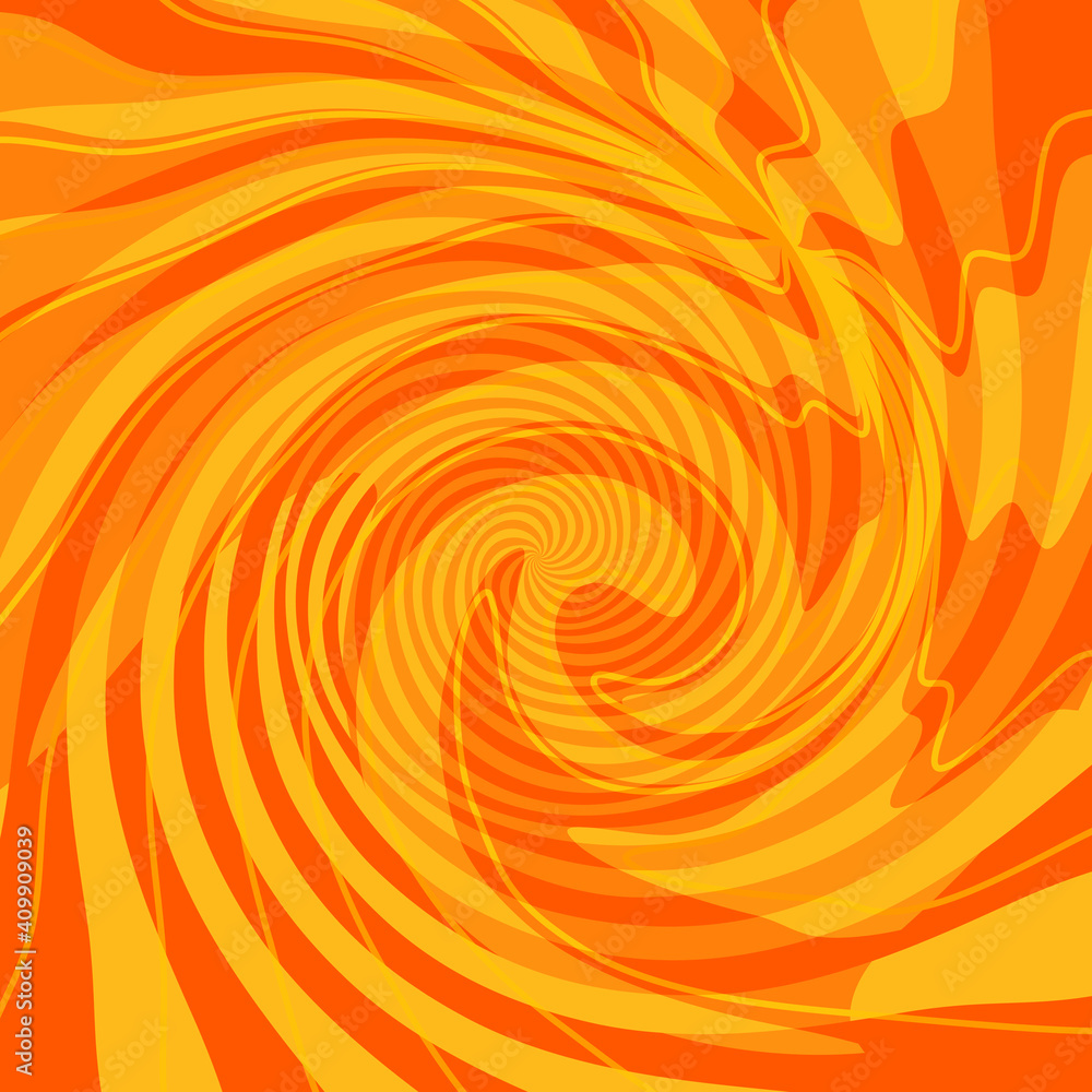 Summer background with orange yellow rays summer sun hot swirl with space for your message. Vector illustration EPS 10 for design element presentation, brochure layout page, packing label Summer background with orange yellow rays summer sun hot swirl with space for your message. Vector illustration EPS 10 for design element presentation, brochure layout page, packing label