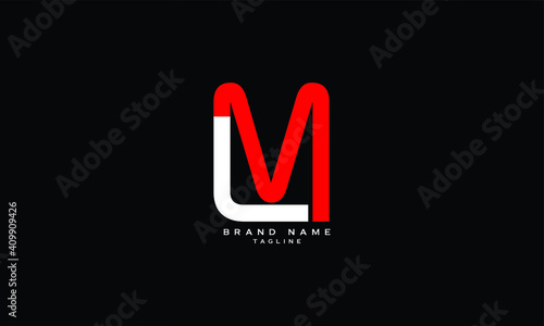 LM, ML, Abstract initial monogram letter alphabet logo design