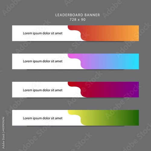 abstract modern website banner. leaderboard banner template design