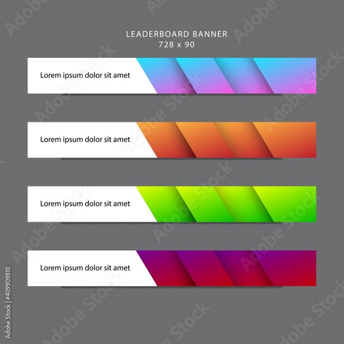 abstract modern website banner. leaderboard banner template design