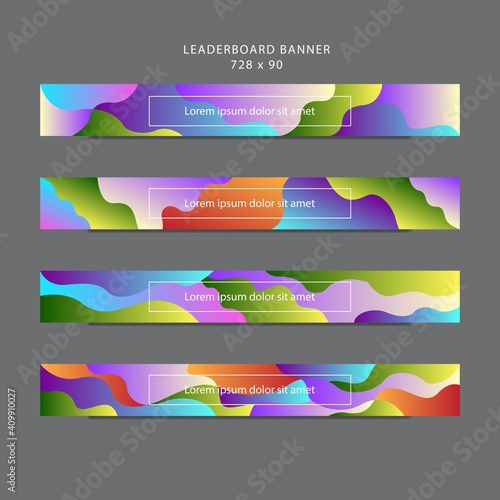 abstract modern website banner. leaderboard banner template design