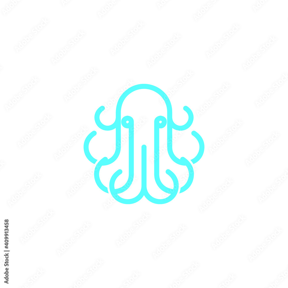 illustration of an octopus minimal design