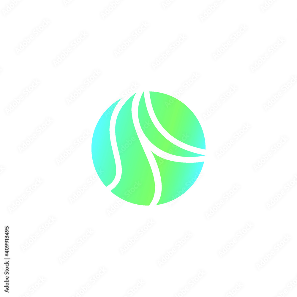 abstract green circle logo 