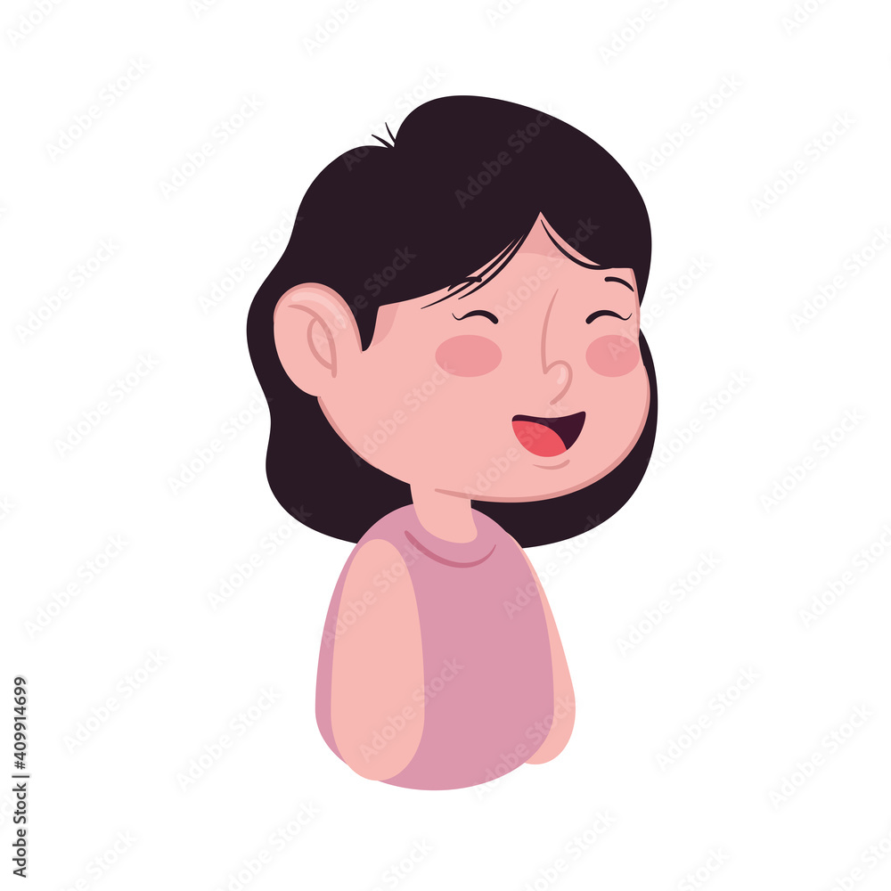 happy young woman smiling character vector illustration design happy young woman smiling character vector illustration design