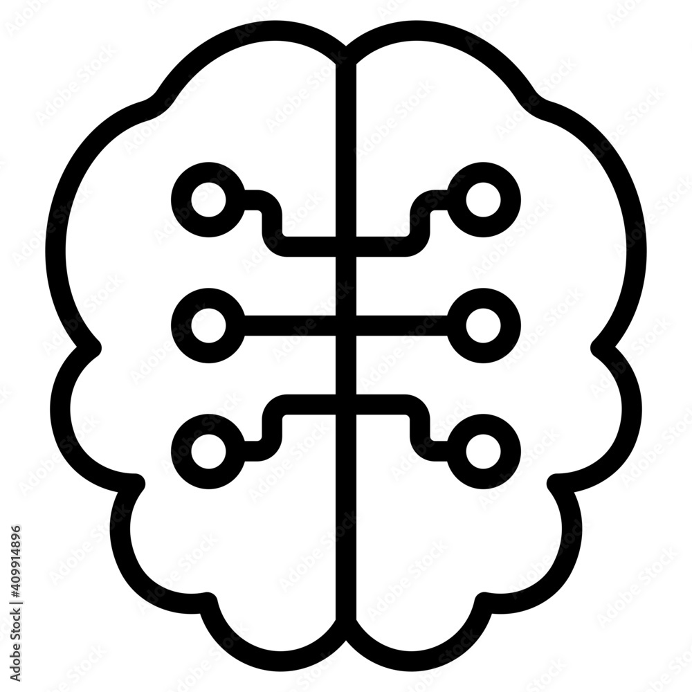 An icon design of digital brain, editable vector An icon design of digital brain, editable vector