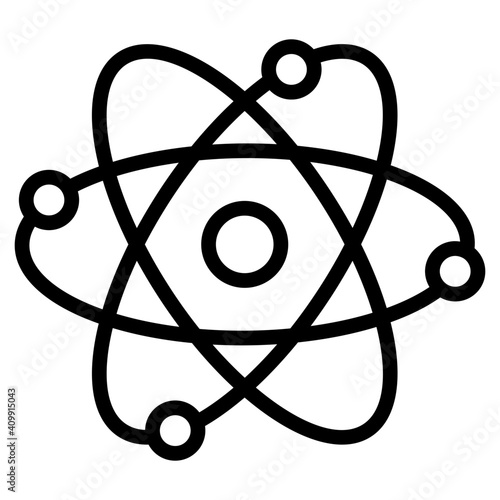 Trendy design of atom, editable vector