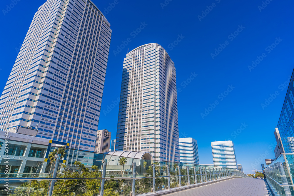 Makuhari New City, Chiba Prefecture, Japan. Makuhari is a new business district near Tokyo. Makuhari New City, Chiba Prefecture, Japan. Makuhari is a new business district near Tokyo.