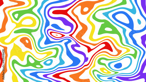 Wallpaper Mural Abstract vector illustration with rainbow liquid lines on white background Torontodigital.ca
