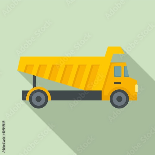 Tipper commercial icon. Flat illustration of tipper commercial vector icon for web design
