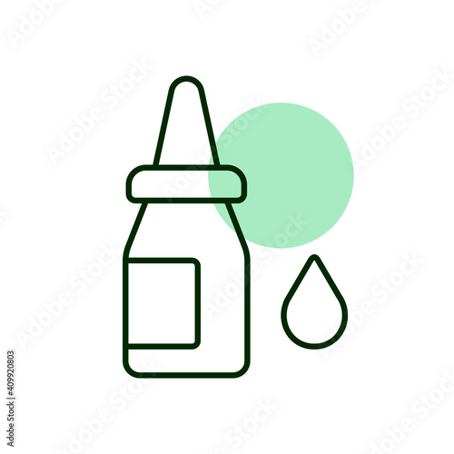 Eye drops vector icon. Nasal drops