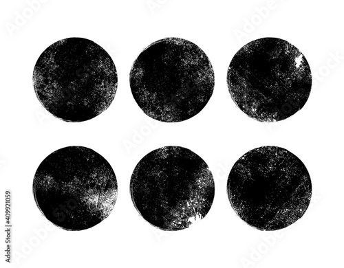 Grunge texture brush stamp vector circle dot. Rubber graphic grunge stamp vintage background