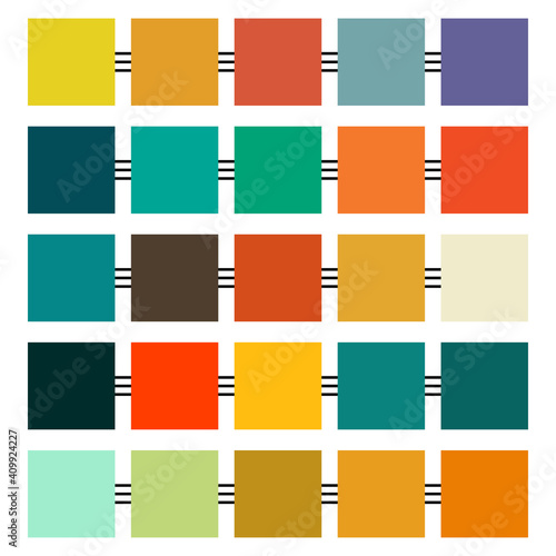 Set of retro colours two