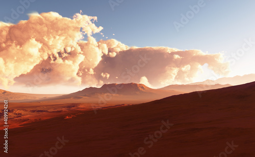 Massive dust storm sweeping across surface of Mars