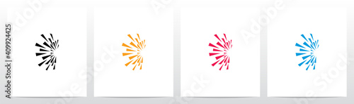 Debris Explosion On Letter Logo Design I