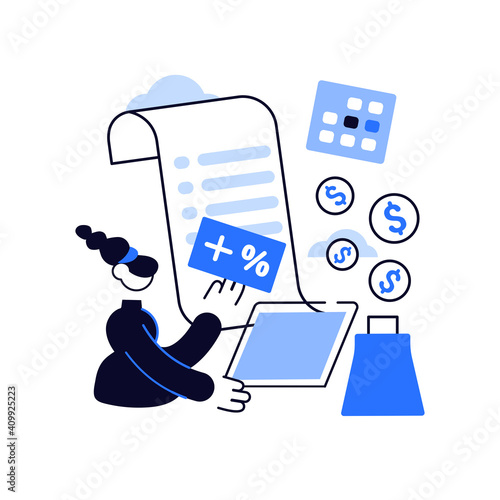 Deferment of payment abstract concept vector illustration