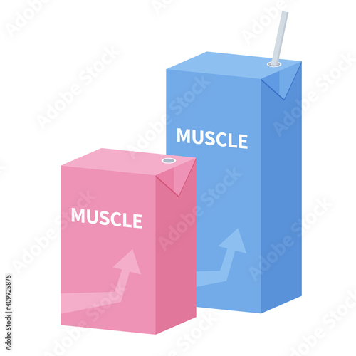 筋肉のつきそうなジュースのイラスト_栄養補助食品