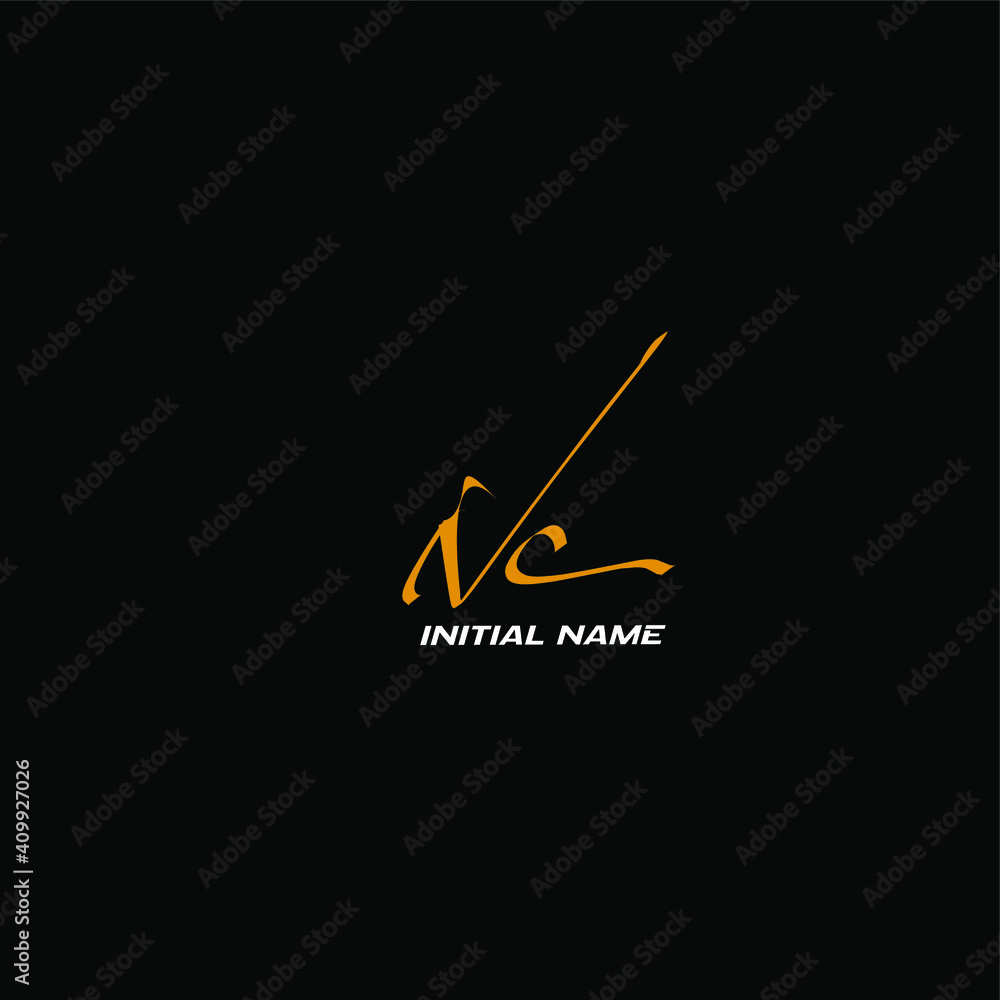 Nc white background handwritten logo