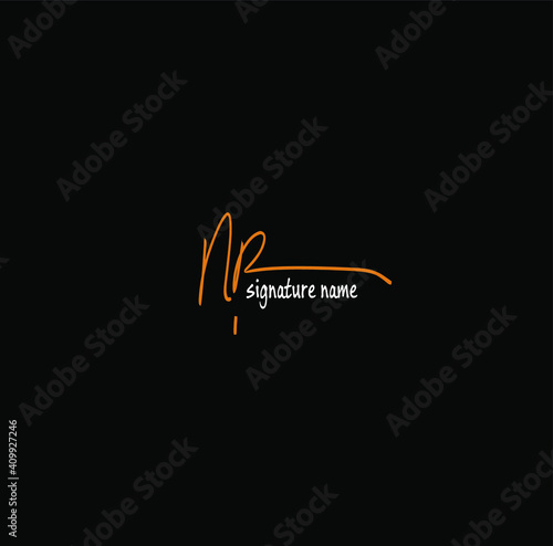nR white background handwritten logo