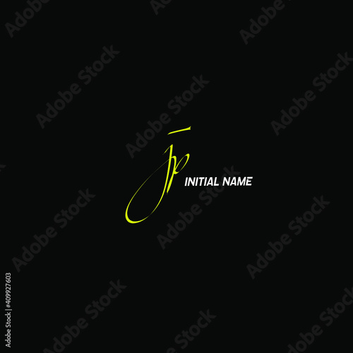 Jp white background handwritten logo