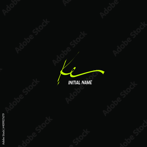 Ke white background handwritten logo