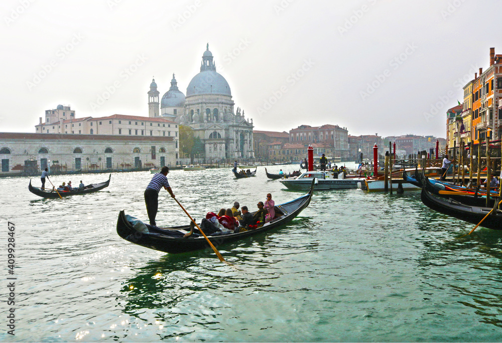 a trip with a small boat in Venice
