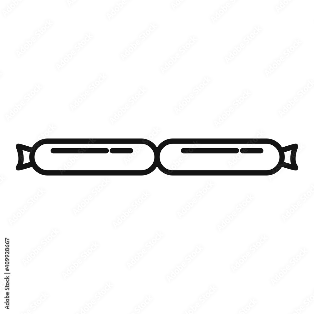 Meal sausage icon. Outline meal sausage vector icon for web design isolated on white background Meal sausage icon. Outline meal sausage vector icon for web design isolated on white background