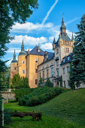 Osiecznica, Bolesławiec district, Lower Silesian Voivodeship, Poland, Europe, view of the Kliczków castle