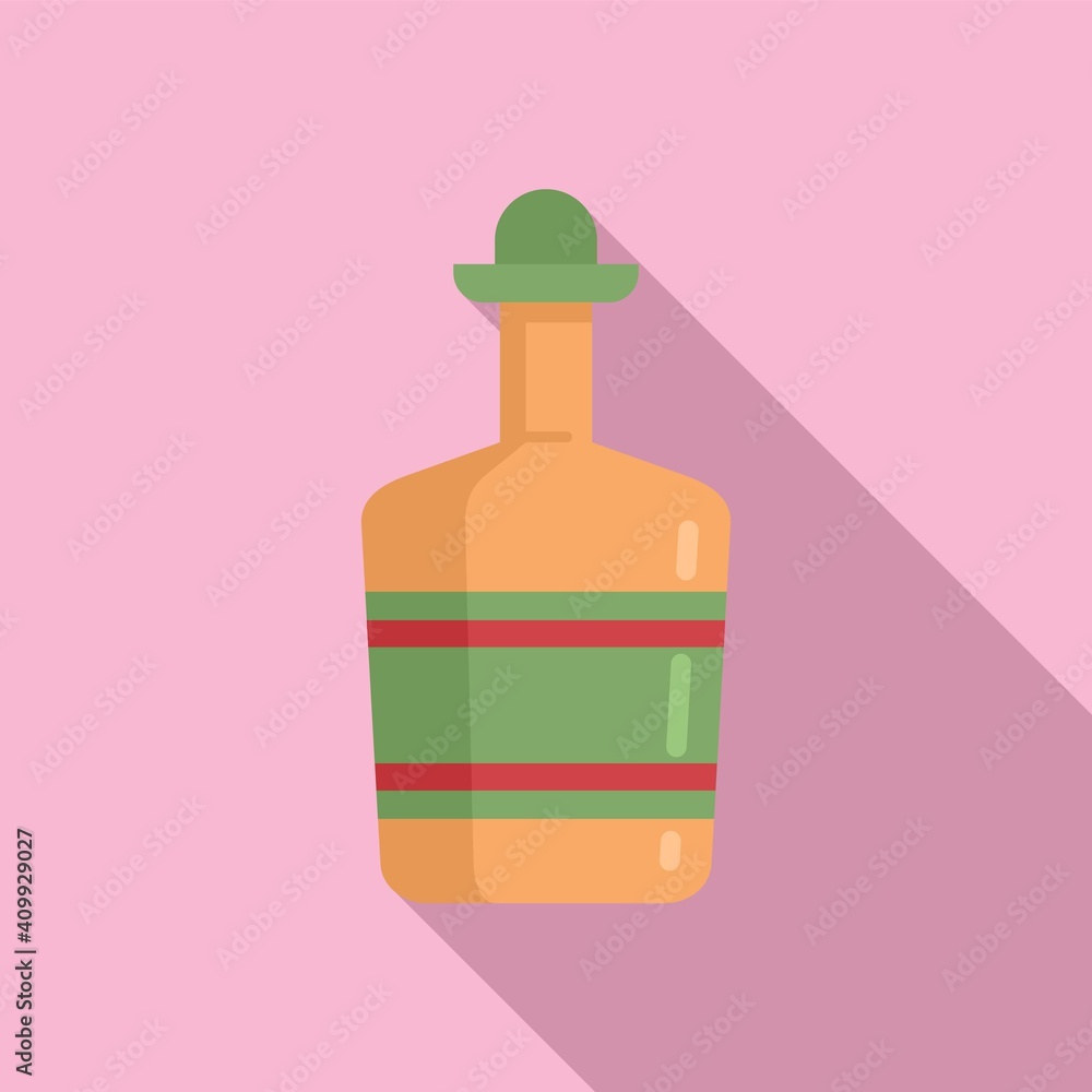 Bartender tequila bottle icon. Flat illustration of bartender tequila bottle vector icon for web design Bartender tequila bottle icon. Flat illustration of bartender tequila bottle vector icon for web design